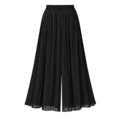 【M-5XL】Ежедневни плисирани широки капри панталони