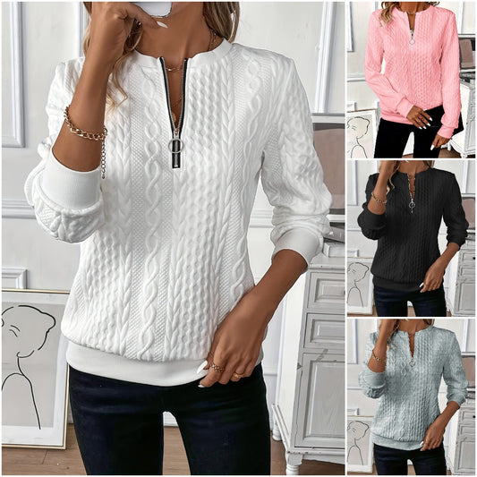 🎀🎀【Сезонна оферта: 50% отстъпка】【S-2XL】Есенно-зимни дамски плетива с цип
