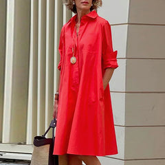 🔥👗Нова есенна модна висококачествена рокля със свободна кройка