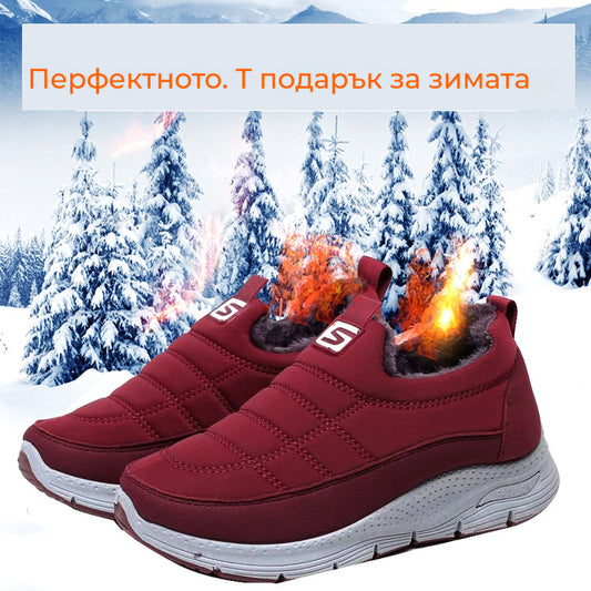 ✨👟【50% ОТСТЪПКА】Водоустойчиви, неплъзгащи се, удебелени памучни обувки, обувки за сняг, обувки за сняг