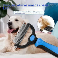 🐶【Pirk 1, gauk 1 nemokamai】2 vnt. Dvipusis šepetys naminių gyvūnėlių priežiūrai ir plaukų šalinimui