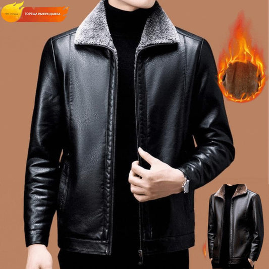 🔥⛄【най-продавани】🔥🎉【M-3XL】2026 Мъжко зимно яке от мека дебела овча кожа, ежедневен стил