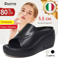 🔥Горещи продажби🔥👡【35-42】Дамски сандали на платформа с мека подметка – Височина на тока: 5,5 см