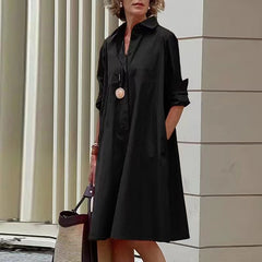 🔥👗Нова есенна модна висококачествена рокля със свободна кройка