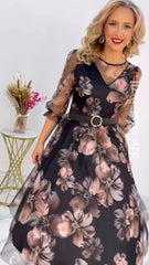 🌸💥【S-5XL】Нова елегантна рокля с щампа