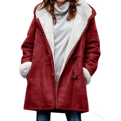 🐏 Сезонна отстъпка -50% 🔥【S-5XL】Дамско зимно палто с подплата от полар и кожена яка