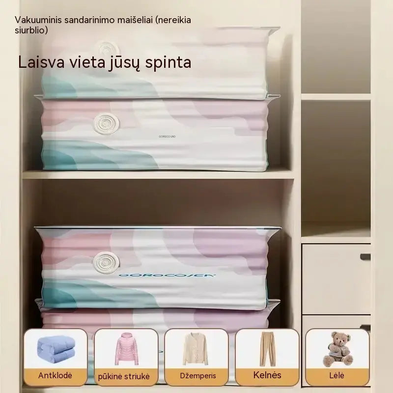 🧳 5 prekės už 28 eurus 💨 Didelis, suspaudžiamas vakuuminis laikymo maišelis: nereikia pompos, nepralaidus ir idealiai tinka taupyti vietą lagamine ir namuose ✈️