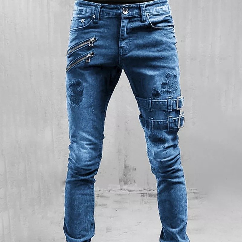 Мъжки дънки с висока талия (S-3XL)