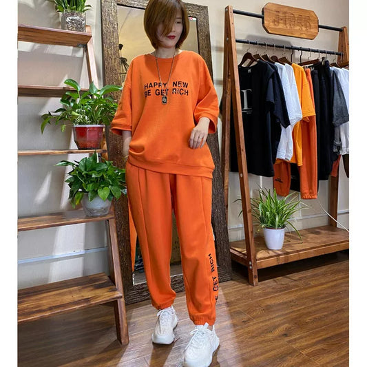 🌹🔥【M-4XL】【Блуза + панталони】Нов дамски спортен ежедневен комплект