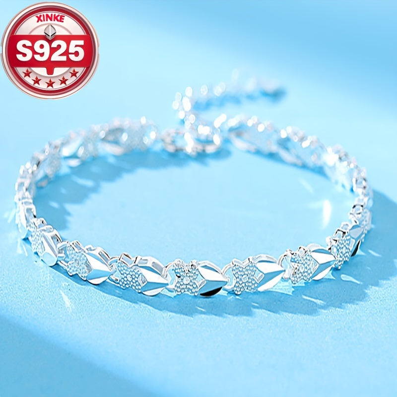✨Купете 1, вземете 1 безплатно🍀Стилна гривна от сребро 925 с четирилистна детелина (2 гривни)