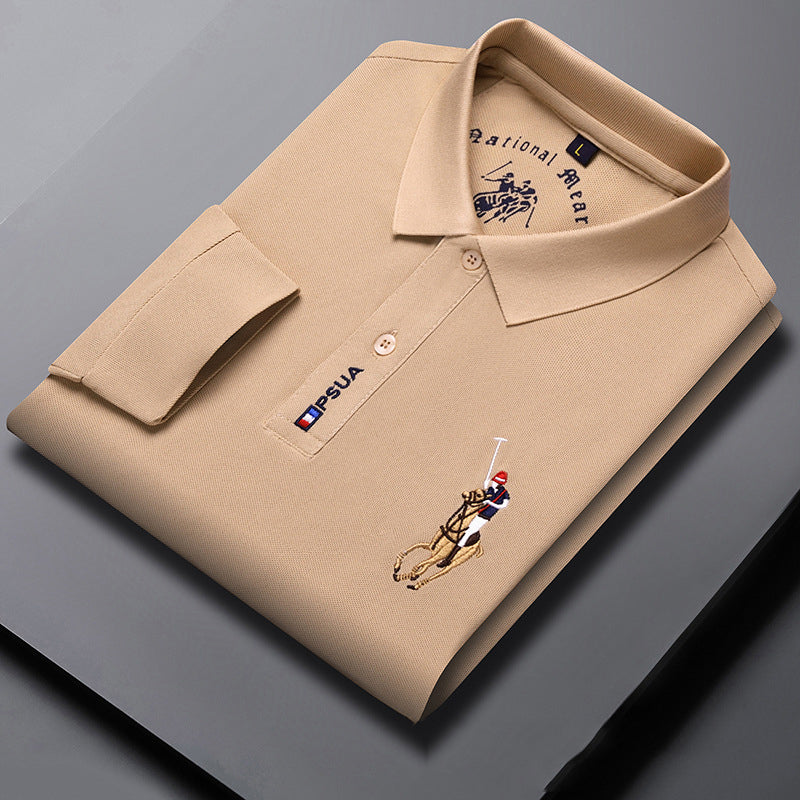 【M-4XL】Нова мъжка поло риза с дълъг ръкав