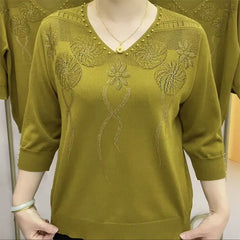 【M-5XL】Нов зимен моден пуловер от ледена коприна