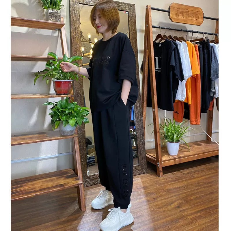 🌹🔥【M-4XL】【Блуза + панталони】Нов дамски спортен ежедневен комплект
