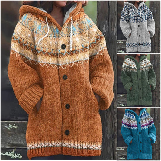 ⛄【S-5XL】✨Ново елегантно ретро яке с качулка за есен и зима