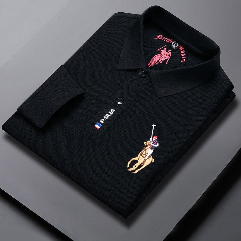【M-4XL】Нова мъжка поло риза с дълъг ръкав