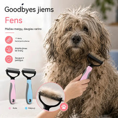 🐶【Pirk 1, gauk 1 nemokamai】2 vnt. Dvipusis šepetys naminių gyvūnėlių priežiūrai ir plaukų šalinimui