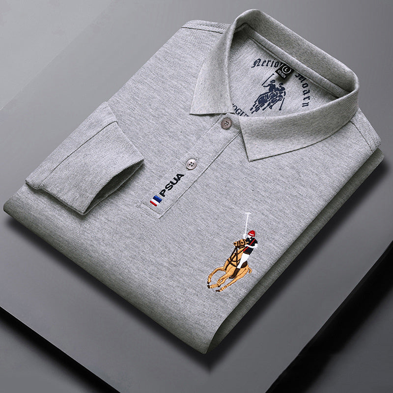 【M-4XL】Нова мъжка поло риза с дълъг ръкав