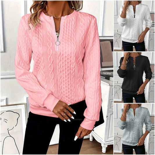 🎀🎀【Сезонна оферта: 50% отстъпка】【S-2XL】Есенно-зимни дамски плетива с цип