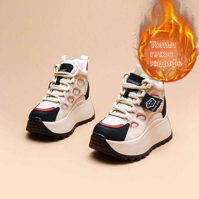 👟 Нови зимни високи спортни обувки за жени с гънка