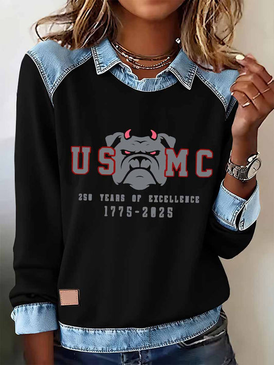 【S-5XL】👕Дамска блуза с прегърнато яке в стил „имитация на деним“