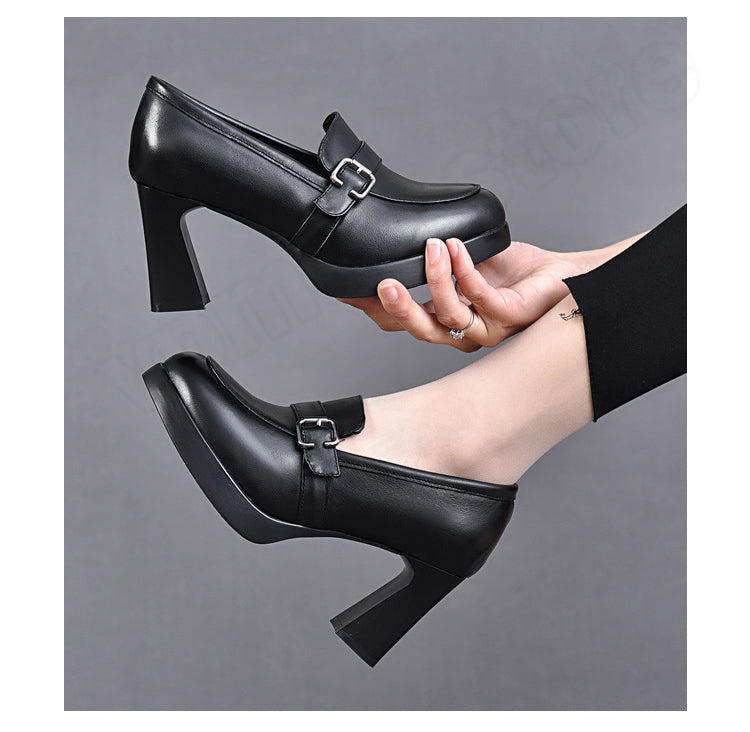 👠【горещи продажби】модерни дамски обувки с висок ток и дебел каблук