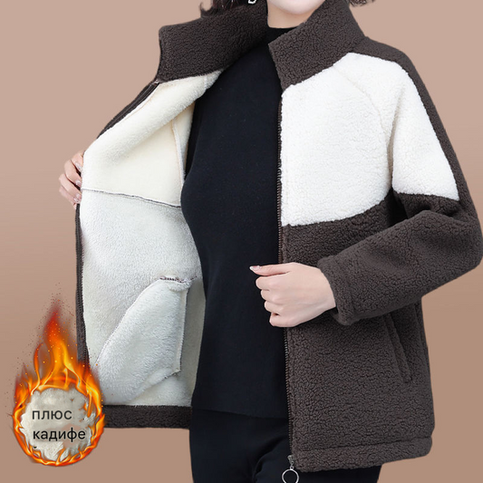 【🔥най-продавани】☃️❄️Ново кадифено яке от агнешка вълна за есен и зима 2026 г