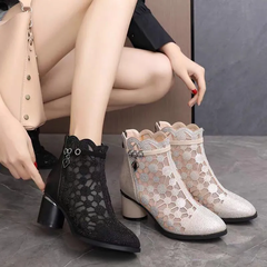 😍🎀✨【50% ОТСТЪПКА】【горещи продажби】Дамски кожени сандали Crystal от мека мрежа