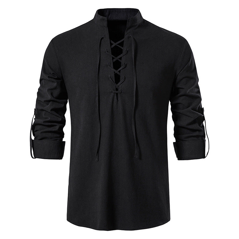 50% ОТСТЪПКА【S-2XL】Мъжка риза от памук и лен, свободна и дишаща