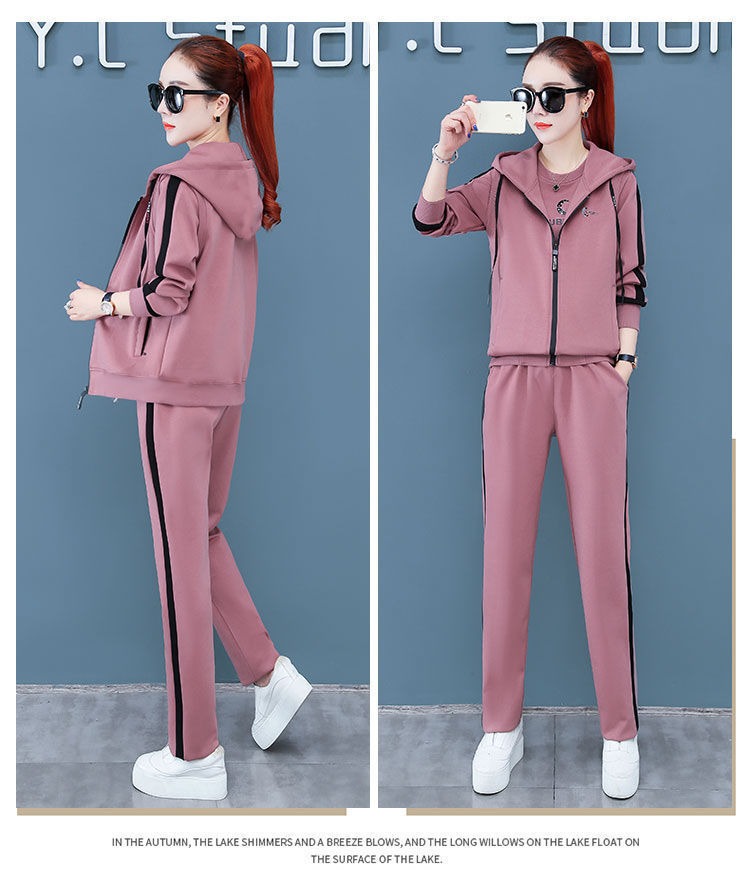 🔥⛄【M-4XL】 Тричастиен спортен комплект за ежедневно носене【Яке + тениска + панталони】