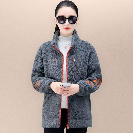 【M-6XL】Дамско яке с подплата от агнешка вълна