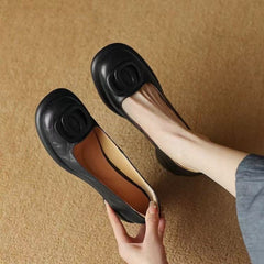 👠【Ограничена оферта】Нови постъпления: Удобни кожени обувки 👠 Винтидж ток 5 см 🌟 Елегантни и универсални