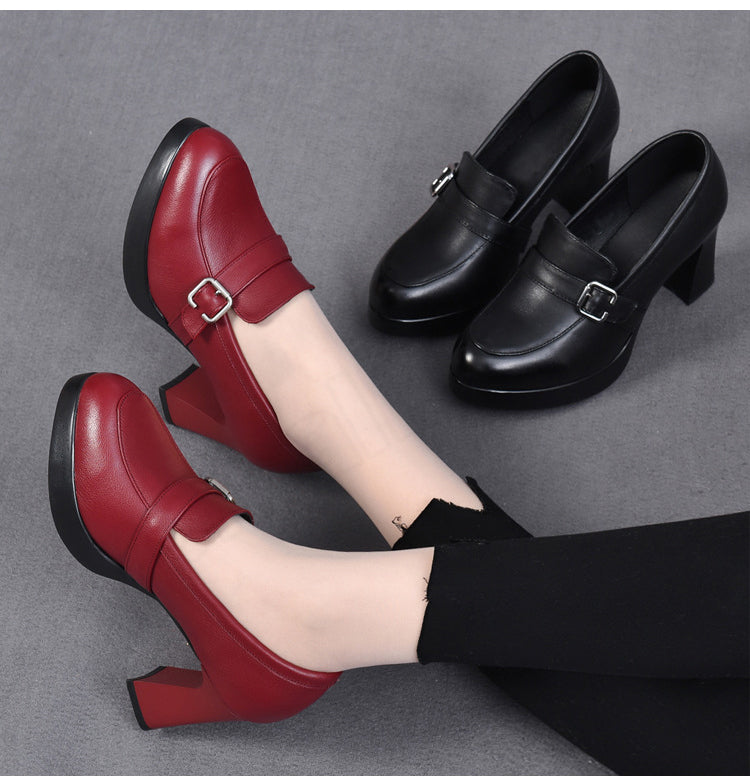 👠【горещи продажби】модерни дамски обувки с висок ток и дебел каблук