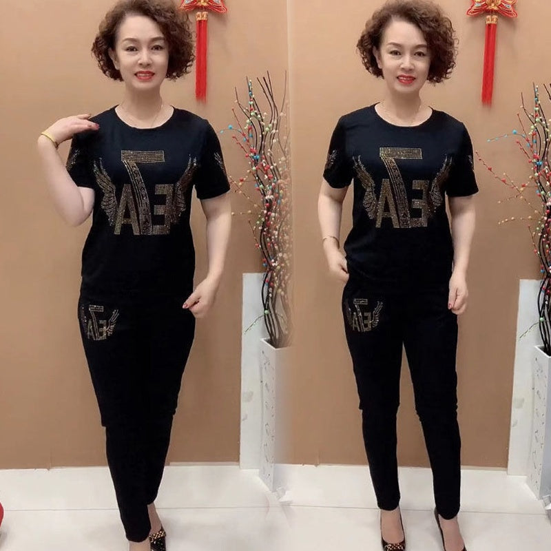【M-4XL】 Разпродажба! Дамска тениска с къс ръкав и шорти