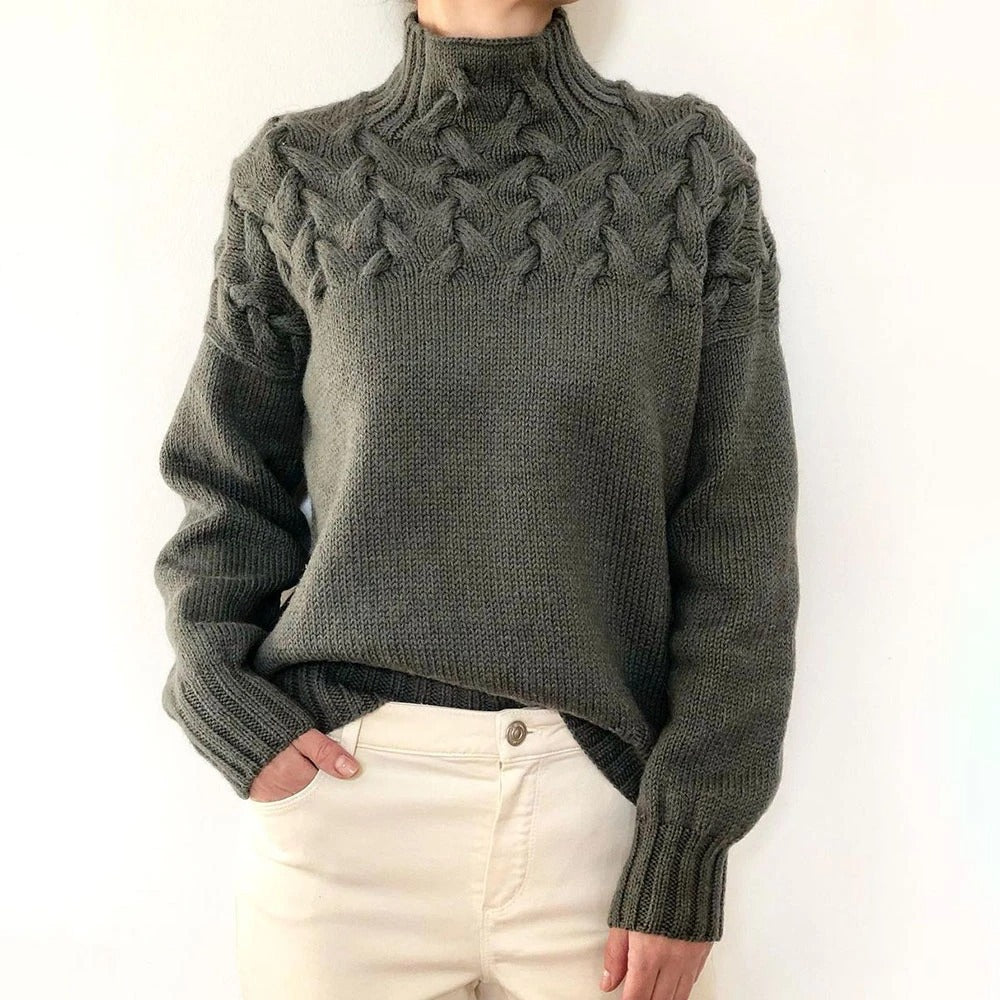 🔥🎀【50% ОТСТЪПКА】【S-5XL】Есенно-зимен пуловер с висока яка, дълъг ръкав и качулка