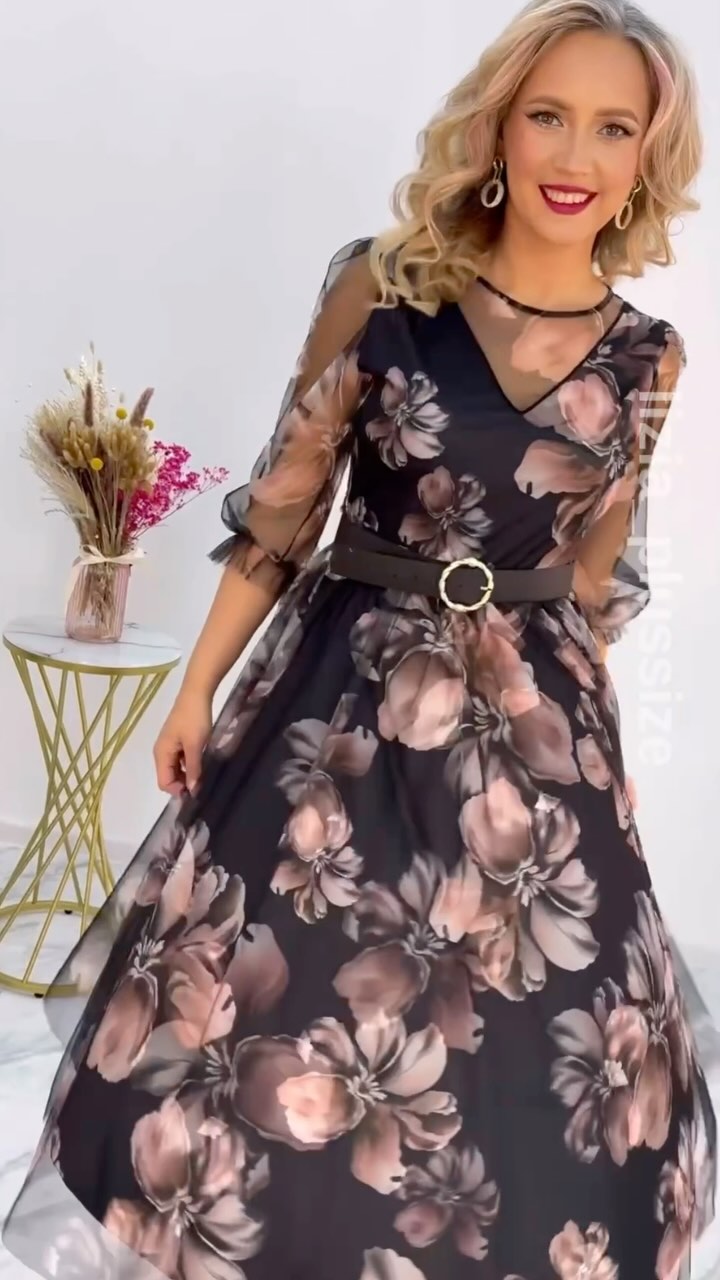 🌸💥【S-5XL】Нова елегантна рокля с щампа