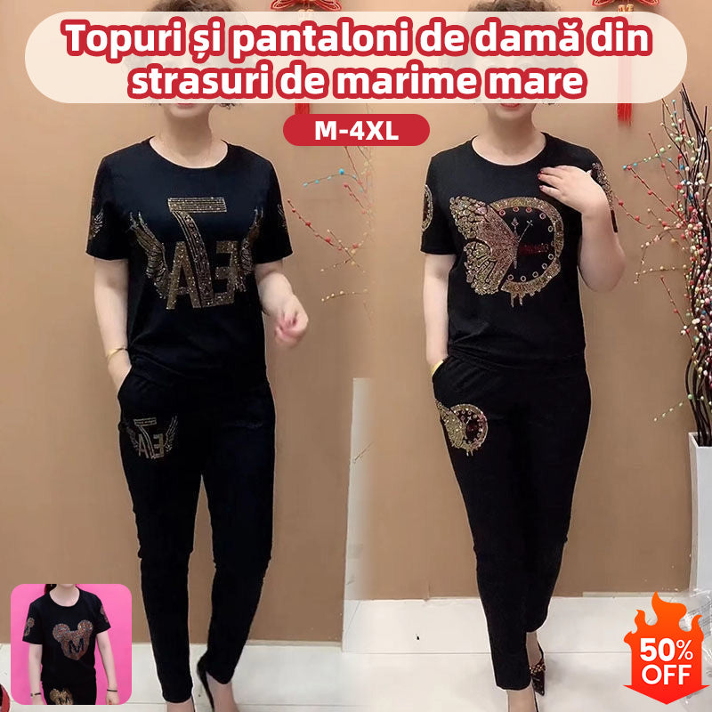 【M-4XL】 Разпродажба! Дамска тениска с къс ръкав и шорти