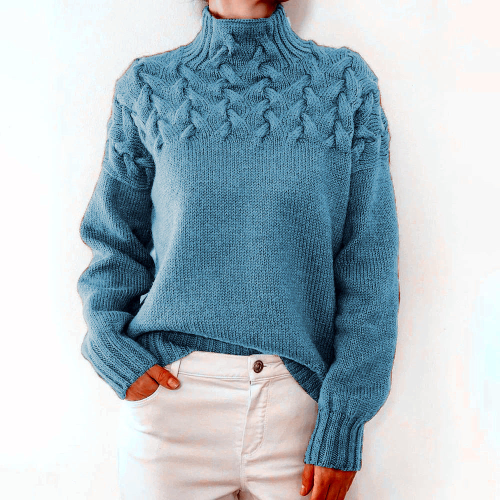 🔥🎀【50% ОТСТЪПКА】【S-5XL】Есенно-зимен пуловер с висока яка, дълъг ръкав и качулка