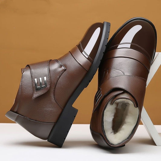 🏆50% ОТСТЪПКА【39-44】🔥Памучни зимни ботуши, вълнена подплата, ежедневни обувки в британски стил