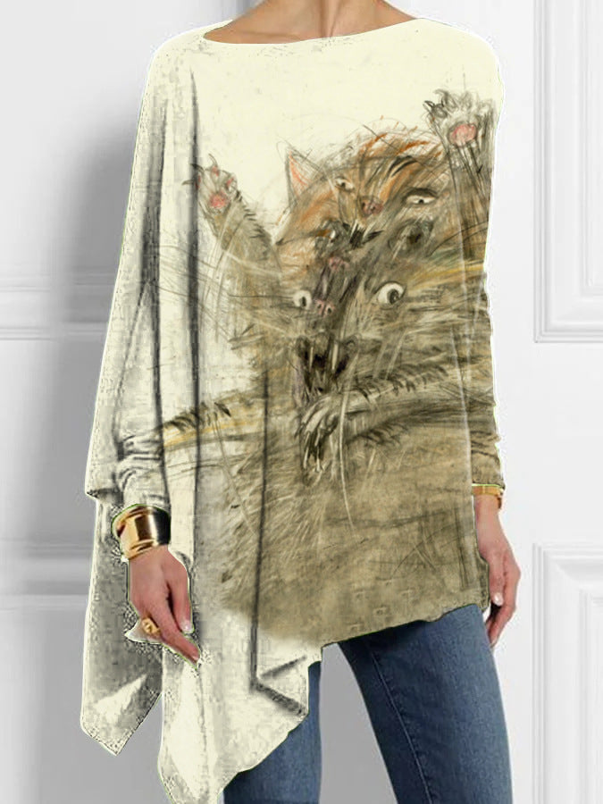 😍【S-5XL】Нови есенни и зимни ретро печатни топове